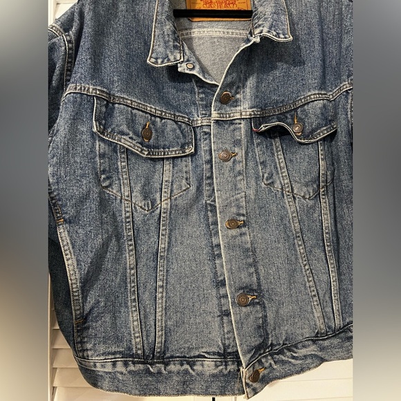 Vintage 90s Men's Levi's 70598 Button Down Denim Trucker Jacket Size - Picture 6 of 16